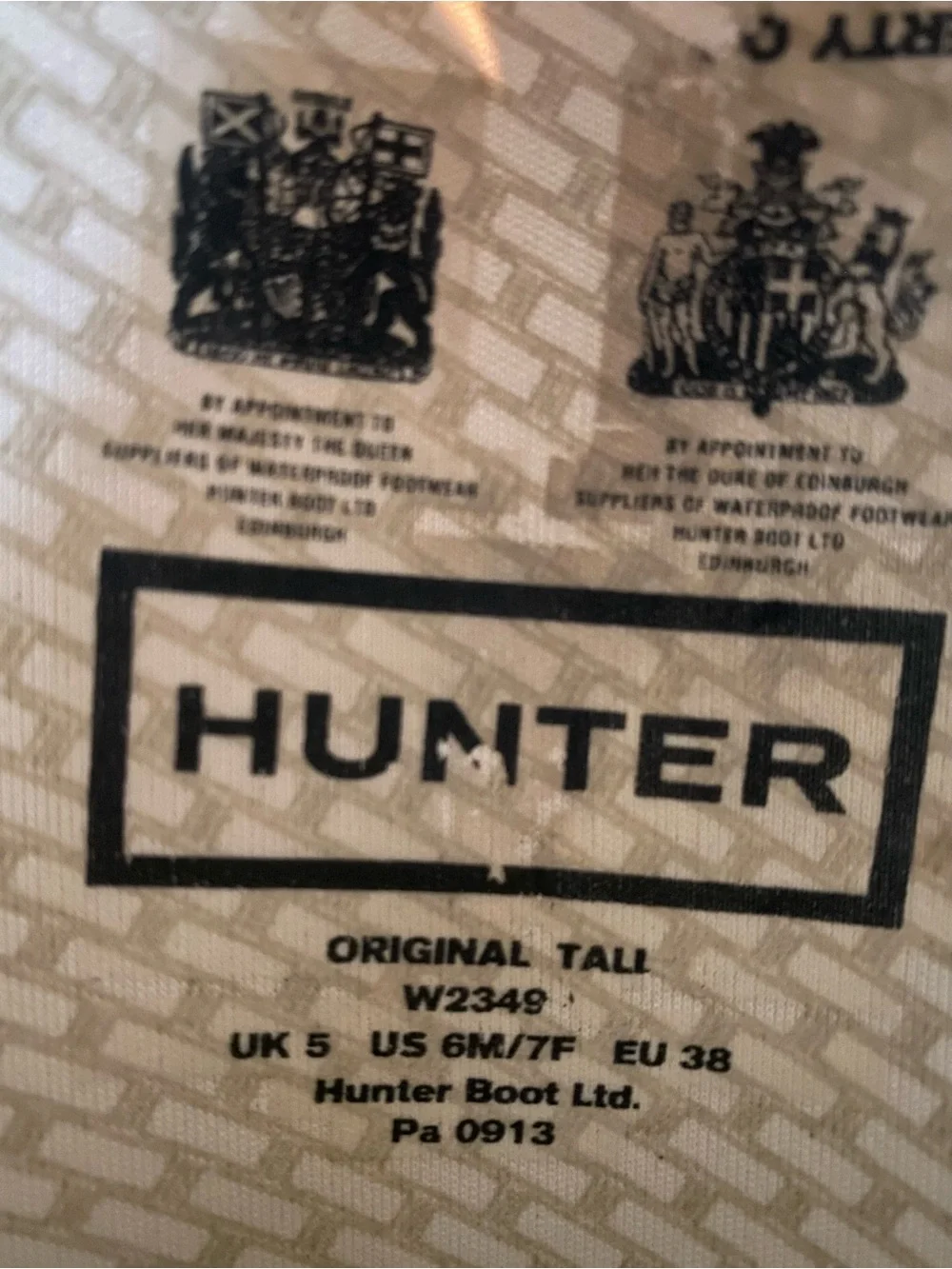 Hunter tall waterproof
